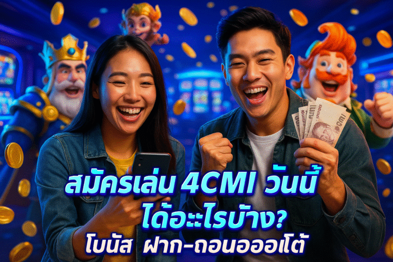 สมัครเล่น 4CMI วันนี้ ได้อะไรบ้าง? โบนัส ฝาก-ถอนออโต้